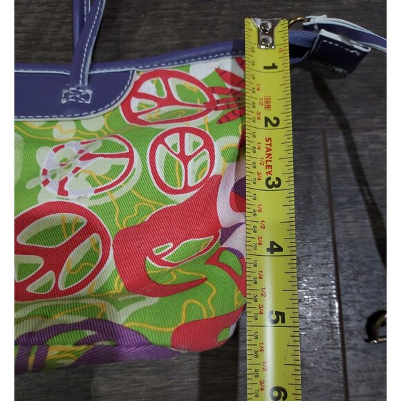 Purse Small Tracie Godi Goove Boho Floral Bag Lime Green Purple Vintage 1990 - Picture 5 of 15